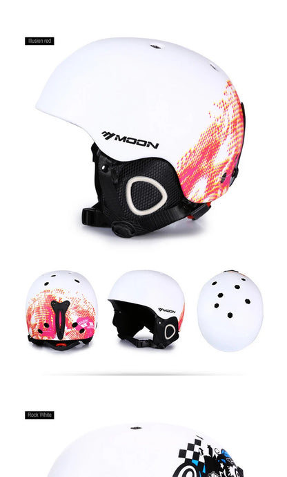 MOON Skiing Helmet Skiing Helmet Children Adult Ultralight Extreme Sports Skateboard Snowboard Helmet Snowmobile Motorcycle