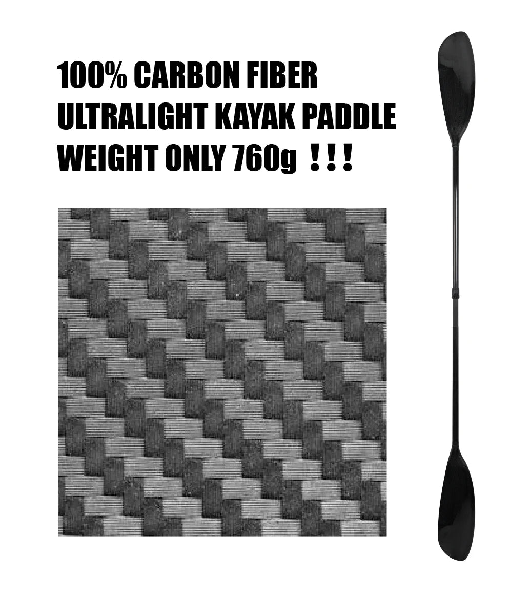 2pcs Carbon Fiber Wing Paddle 10cm Adjustable Kayak Paddle with Large Blades Free Easy Carry Protection Bag Inflatable Paddle