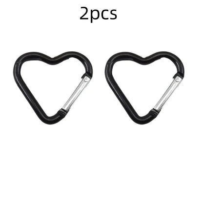 Outdoor Carabiner Heart Shape Keychain Clip Aluminum Alloy Rings Climbing Clips Spring Snap Hook Carabiner Durable