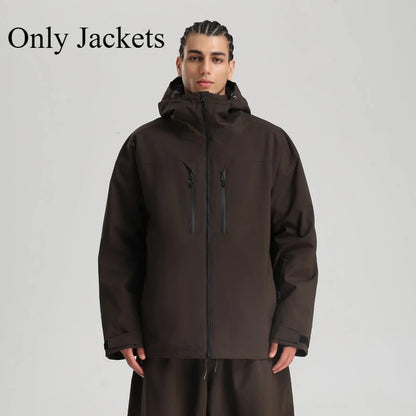 New Men Ski Jacket Waterproof Windproof Warm Breathable Snowboarding Coat 2025 Winter Sports Unisex Polyester Skiing Top Outdoor