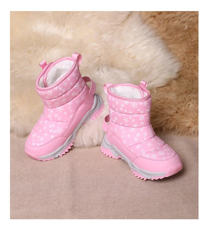 Hot Sell Girls Boots Children Snow Boots For Boys Fashion Sneakers Winter Kids Warm Snow Boots Sport Fashion Leather Shoes