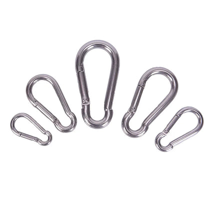 304 Stainless Steel M4 M5 M6 M7 M8 Multifunctional Spring Snap Carabiner Quick Link Lock Ring Hook