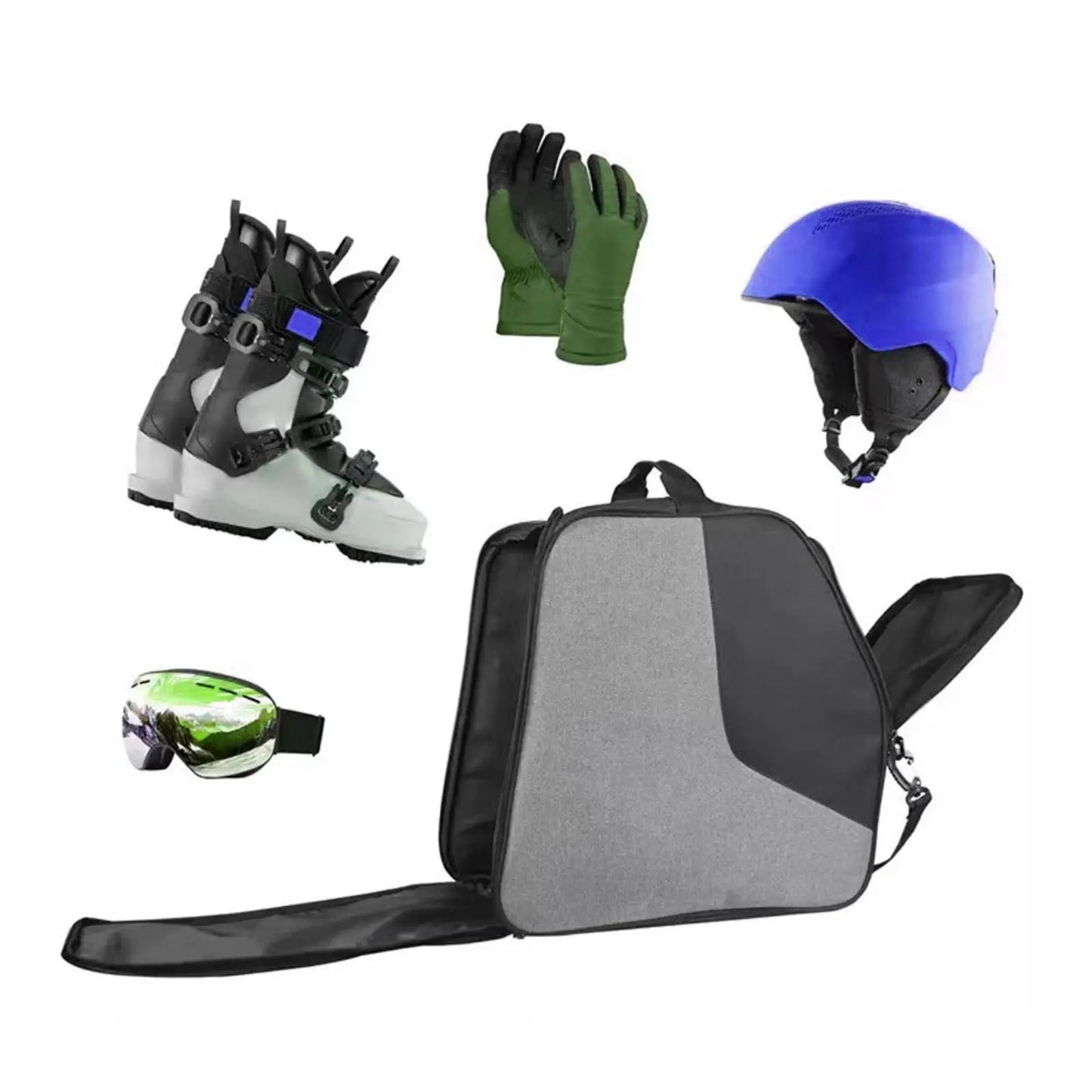 Winter Snow Ski Boot Bag Handbag Portable Ski Apparel Gloves Luggage Crossbody Bag for Travel Snowboarding Outdoor Winter Sports