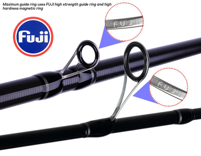MAXIMUS Lure Fishing Rod 1.8m 2.1m 2.4m 2.7m 3.0m 30T Carbon Spinning Baitcasting FUJI Guide Travel Casting 3-35g L/M/MH BIUTIFU