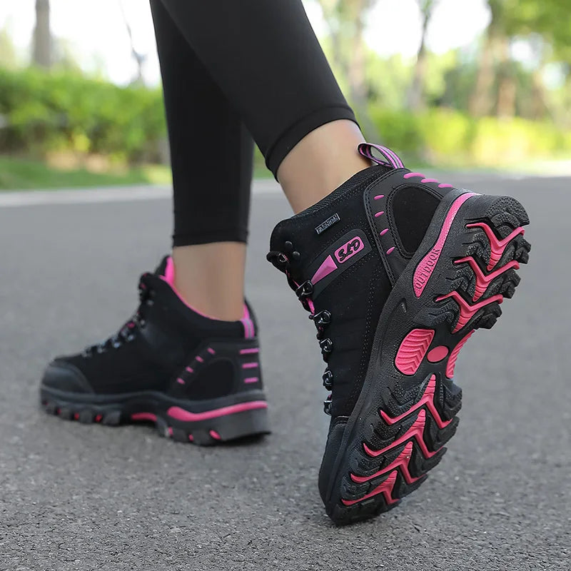 New Women Ankle Outdoor Trekking Boots Hiking Shoes Woman Mountain Climbing Walking Sneakers Wandelschoenen Botas Mujer