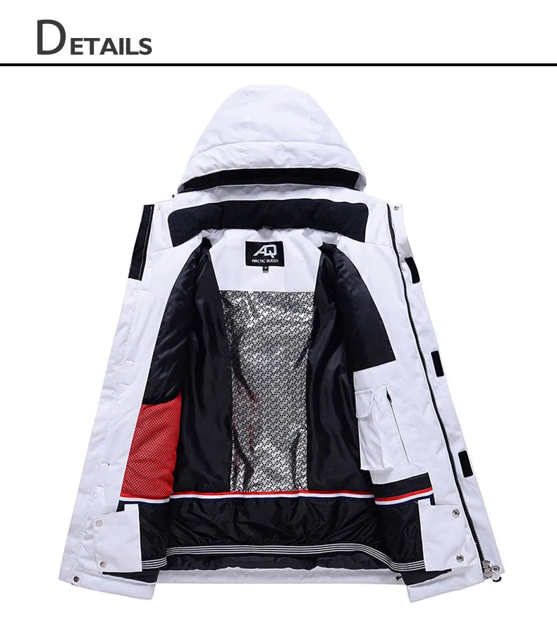 Outdoor Sports Ski Jackets for Man Women Thicken Windproof Waterproof Winter Snow Coats Snowboarding Warm Breathable Jackets