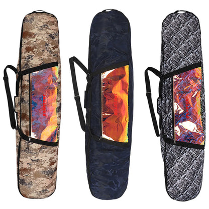 Ski Bag Snowboard Bag Wheeled Carrier Bag Carry Case Snowboard Backpack Ski Equipment Bag for Winter Sports Outdoor Skiing