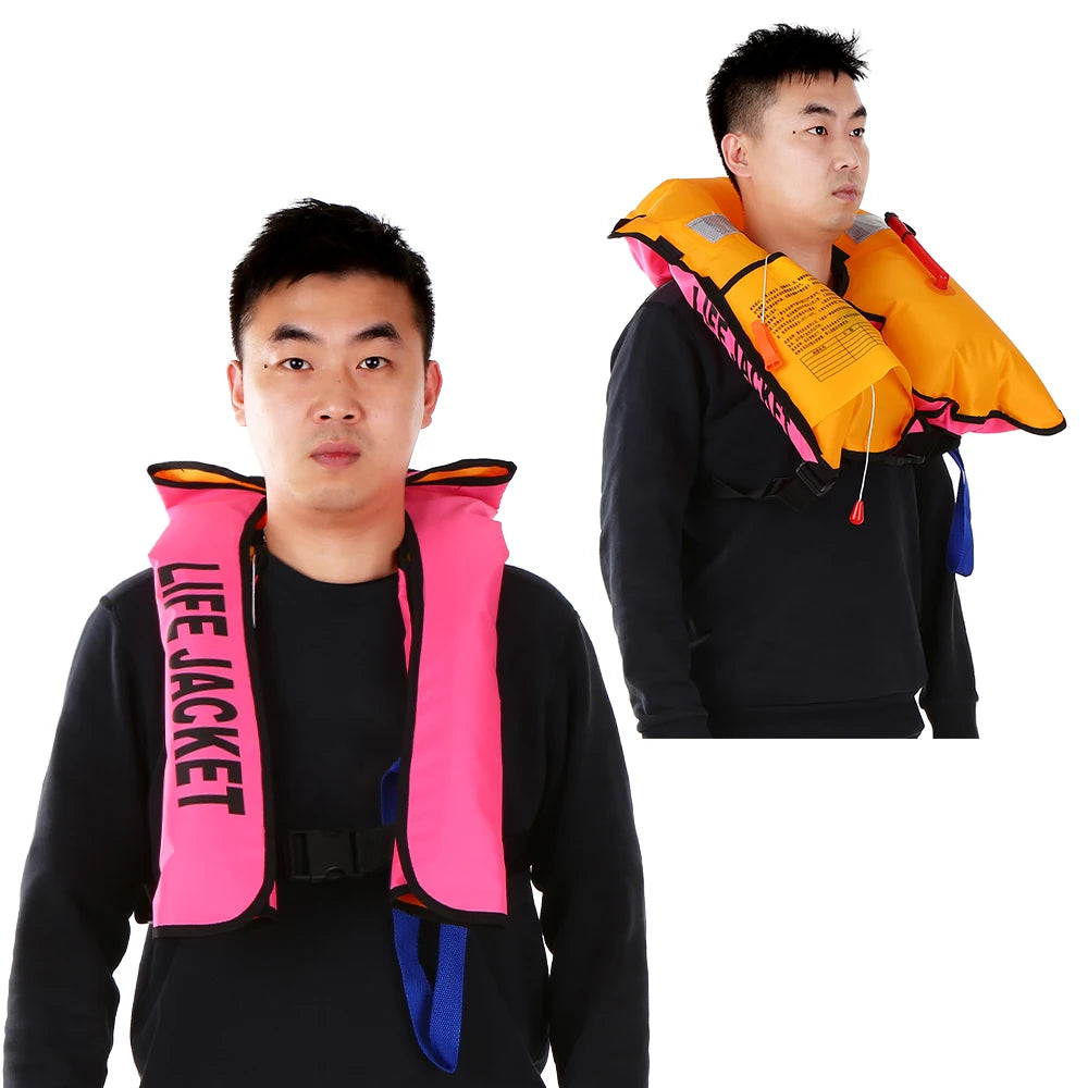 Manual Inflatable Life Jacket Adult Life Vest Water Sports Swimming Fishing Survival Jacket