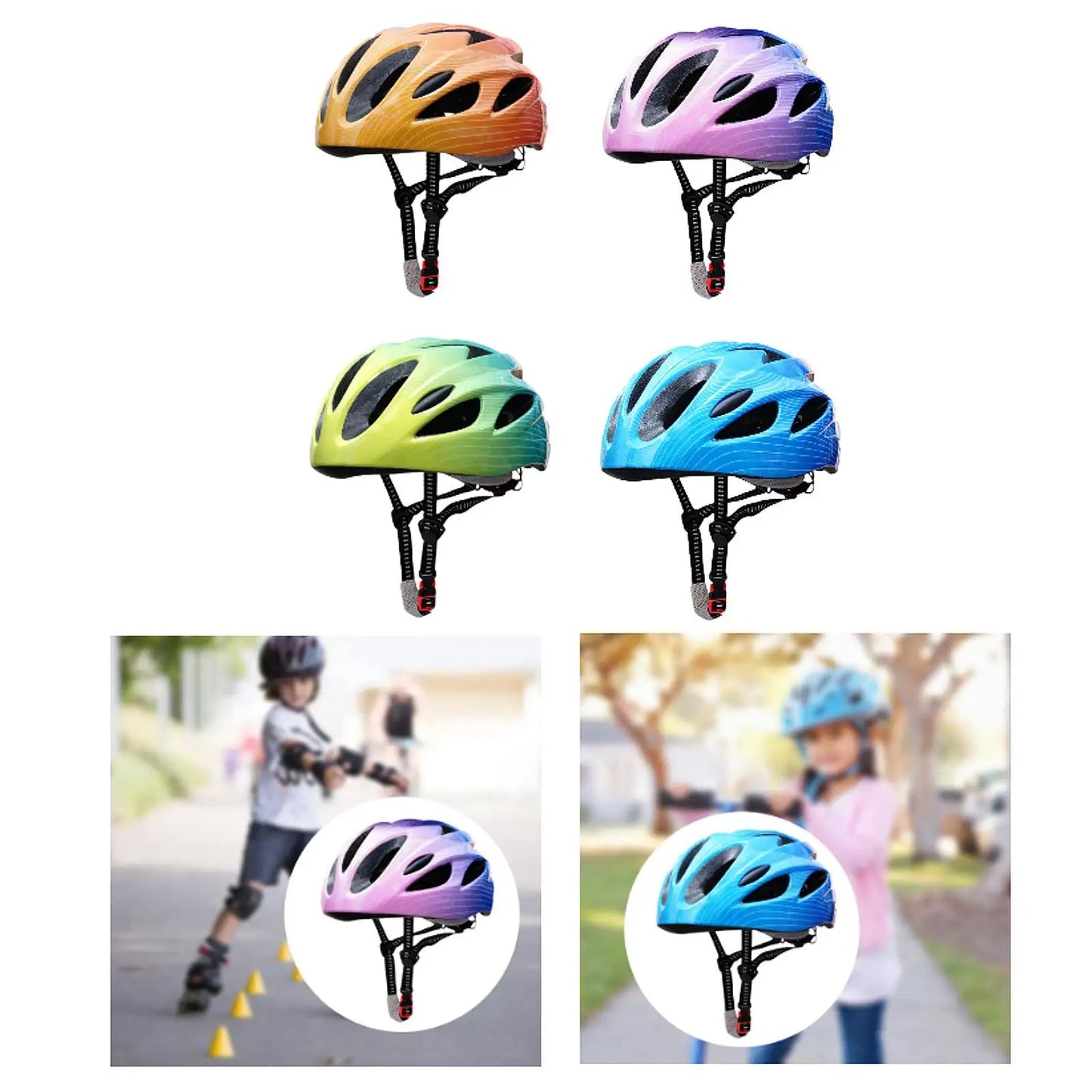 Kids Bike Helmet Head Circumference 52cm-56cm Bicycle Helmet for Outdoor Sports Riding Rock Climbing Bicycling Roller Skating