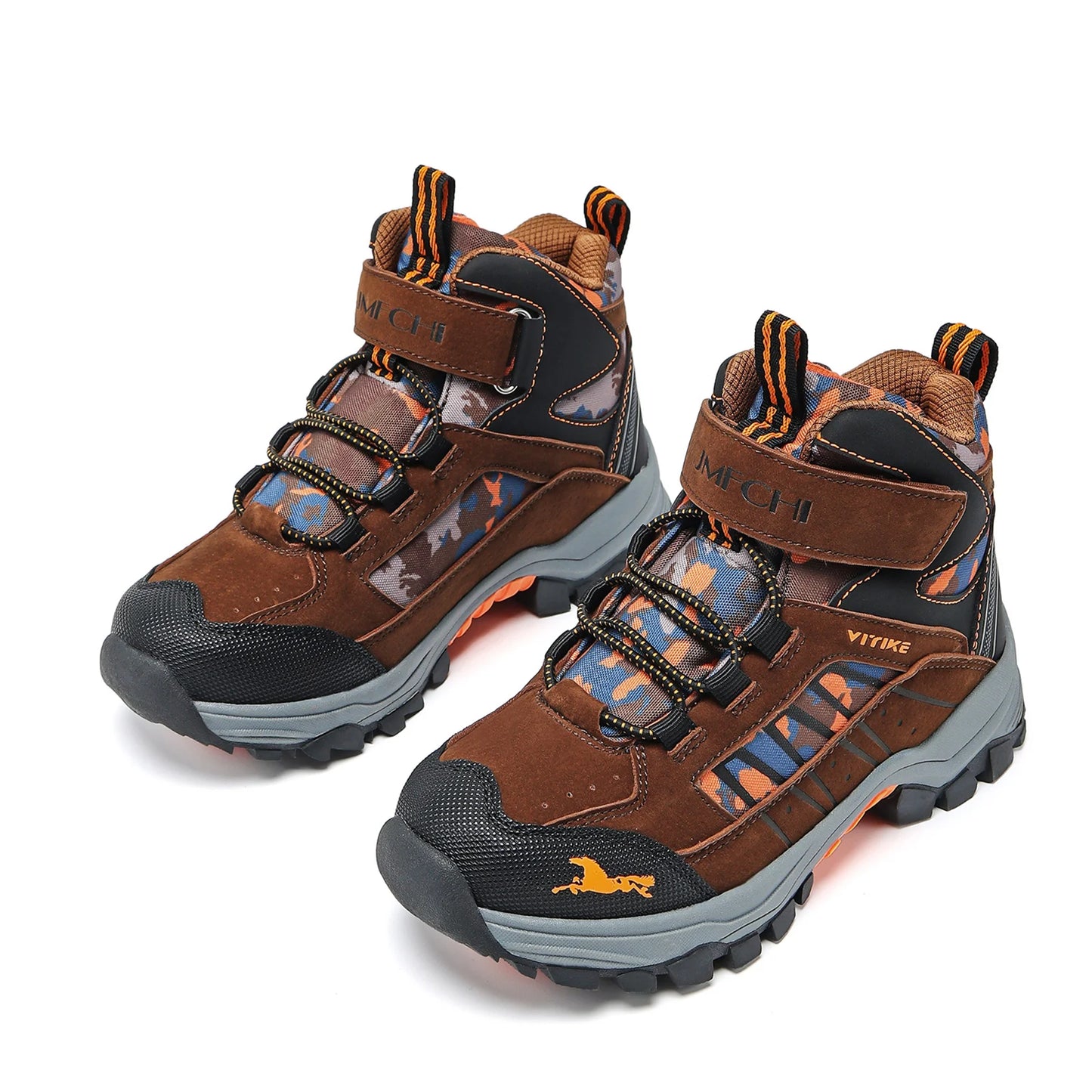 Kids Hiking Boots Boys Girls Outdoor Walking Climbing Sneaker Comfortable Snow Shoes Hiker Boot Antiskid Steel Buckle Sole