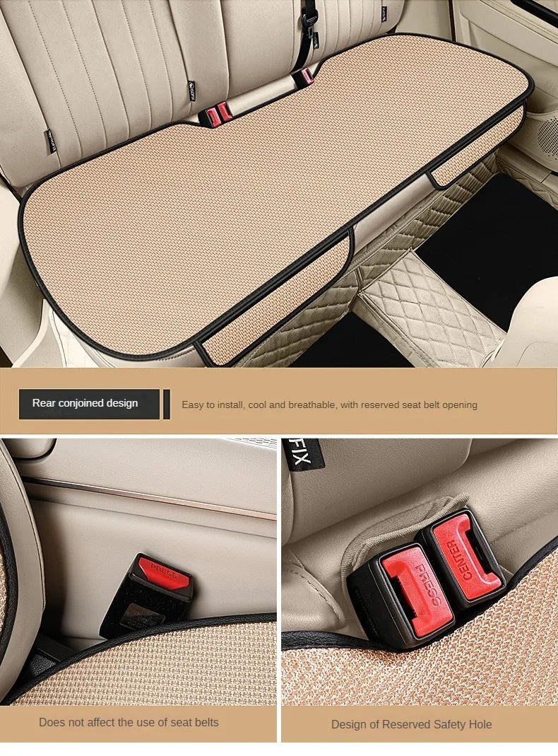 Summer Cool  Car Seat Cover  Cool Breathable  Fabric Car Front Seat Cushion/Rear Seat  Cushion/Three -piece