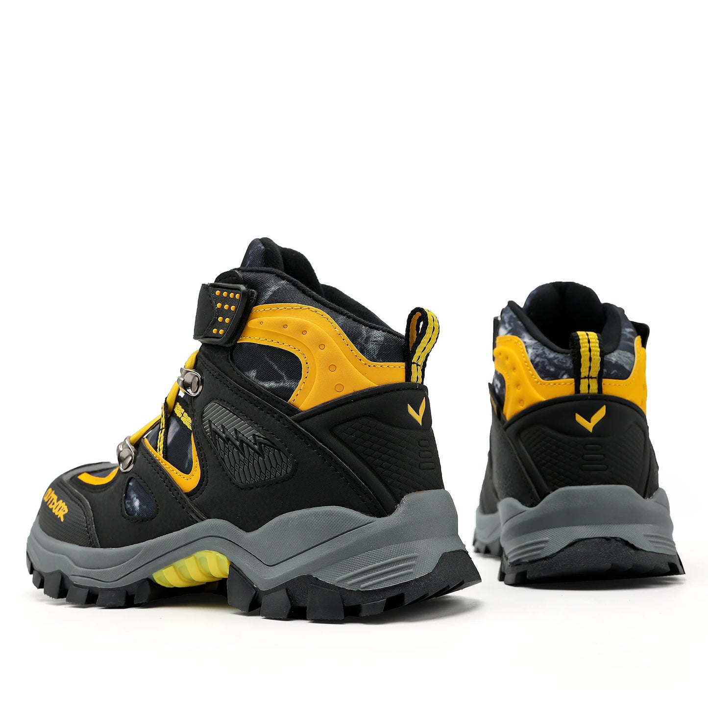 Kids Hiking Boots Boys Girls Outdoor Walking Climbing Sneaker Comfortable Snow Shoes Hiker Boot Antiskid Steel Buckle Sole