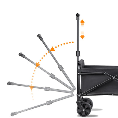 Foldable Portable Picnic Outdoor Camping Cart Heavy Duty Folding Utility Cart Shopping Beach Collapsible Folding Utility Cart