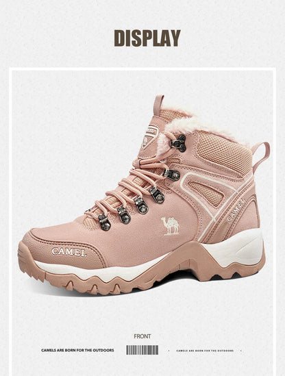 GOLDEN CAMEL Waterproof Hiking Shoes Military Hiking Boots High Top Trekking Shoes for Women 2024 Autumn Non-slip Wear-resistant