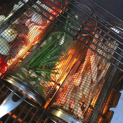 Stainless Steel Portable Barbecue Grill Net, Barbecue Basket for Outdoor Grilling, Outdoor Camping Barbecue Grill