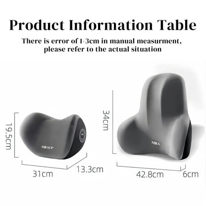 Car Neck Pillow Memory Foam Protective Lumbar Support Backrest Relieves Pressure Breathable Car Headrest Pillow Car Assesories