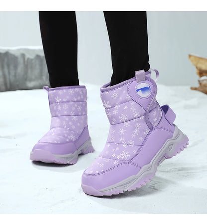 Hot Sell Girls Boots Children Snow Boots For Boys Fashion Sneakers Winter Kids Warm Snow Boots Sport Fashion Leather Shoes