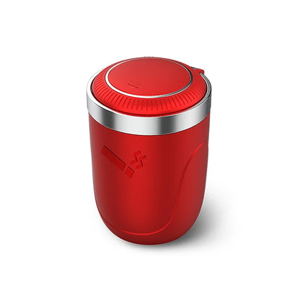 One Click Opening of Car Ashtray with Metal Lining and LED Light Push Type Splash Proof Light, Car Ashtray, Automotive Supplies