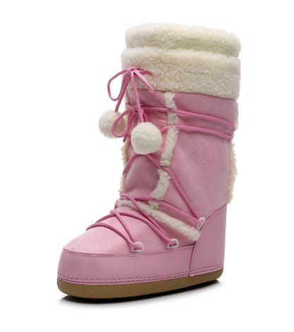 Winter Boots Women Snow Boots Cold-proof Ski BootsWarm Mid-calf Space Boots Slip-resistant Cotton Shoes 35-40