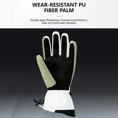 KoKossi Winter Non-slip Touch Screen Waterproof Snowboard Ski Gloves Thickened Windproof Cycling Fleece Warm Riding Gloves