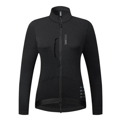 WOSAWE Women's Winter Thermal Fleece Cycling Jersey Long Sleeve Bike Jacket for Riding & Gym Ropa Ciclismo Clothings