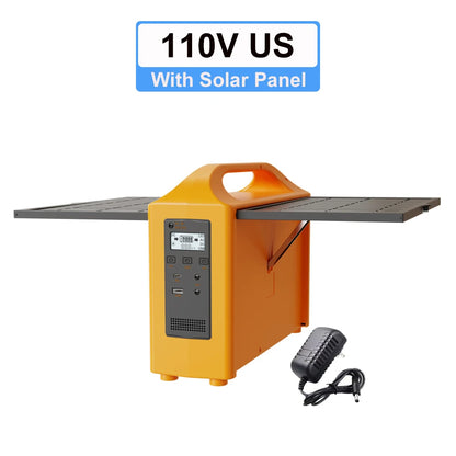 Gaiaray 100W Portable Power Station UPS Solar Power Generator 110V/220V LiFePO4 Charging Stations With Solar Panel for Camping