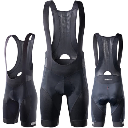 RION Cycling Shorts Men Ciclismo Masculina Bib Shorts Elastic Interface Cushion Long Distance MTB Padded Shorts Tights Slim Fit