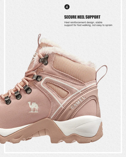 GOLDEN CAMEL Waterproof Hiking Shoes Military Hiking Boots High Top Trekking Shoes for Women 2024 Autumn Non-slip Wear-resistant