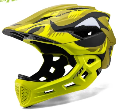 BATFOX Kids Full Face bike helmet Detachable Downhill Children Cycling Motorcycle Skateboard Sports Racing Racing Bicycle helmet