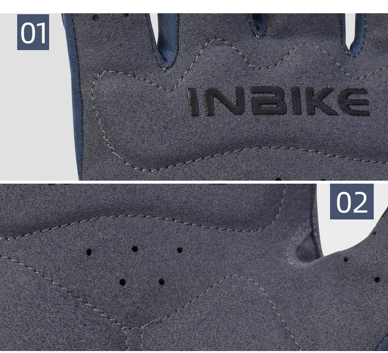 INBIKE 2024 Cycling Gloves Gel Padded for Men Autumn Winter Fleece Road Bike Gloves MTB Full Finger Touchscreen Bike Accessories