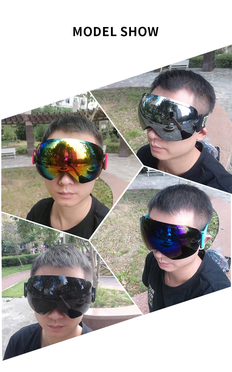 LIGHTWEIGHT Professional Ski Goggles Men UV400 Adult anti-fog Snowboard Skiing Glasses Women Ultra-light Winter Snow Eyewear