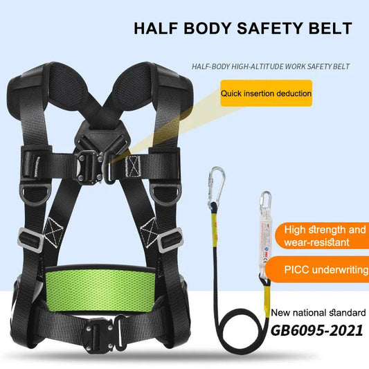 High-altitude Work Safety Belt Rope Set Outdoor Rock Climbing Electrician Construction Safety Harness Protective Equipment