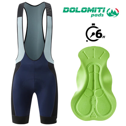 RION Cycling Bib Shorts Men Mountain Bike MTB Padded Tights Bicycle Clothes Pro Male Bibs Dolomiti 8H Long Distance Road Riding