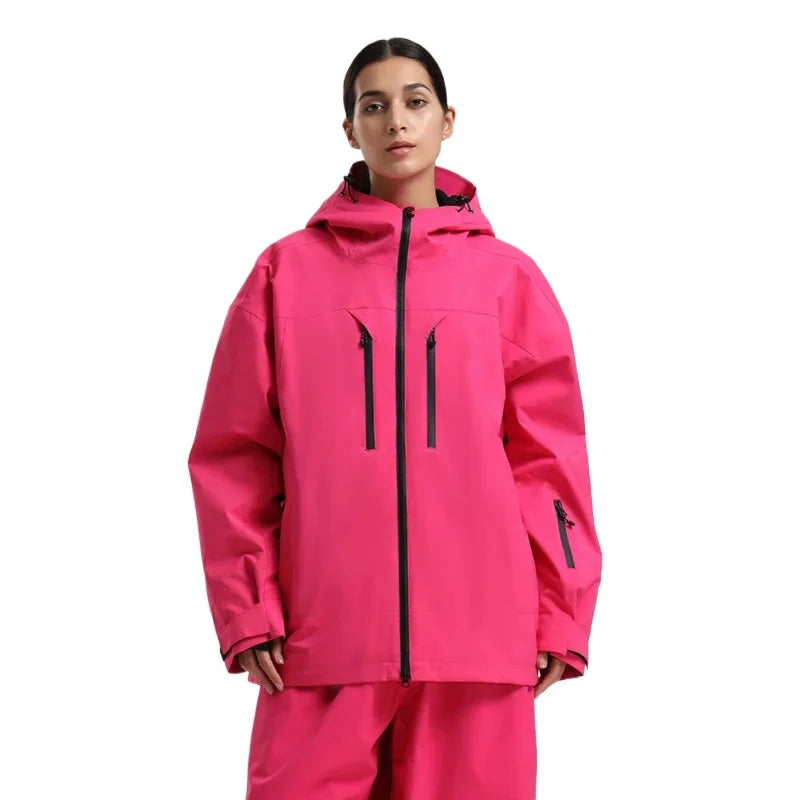 New Men Ski Jacket Waterproof Windproof Warm Breathable Snowboarding Coat 2025 Winter Sports Unisex Polyester Skiing Top Outdoor