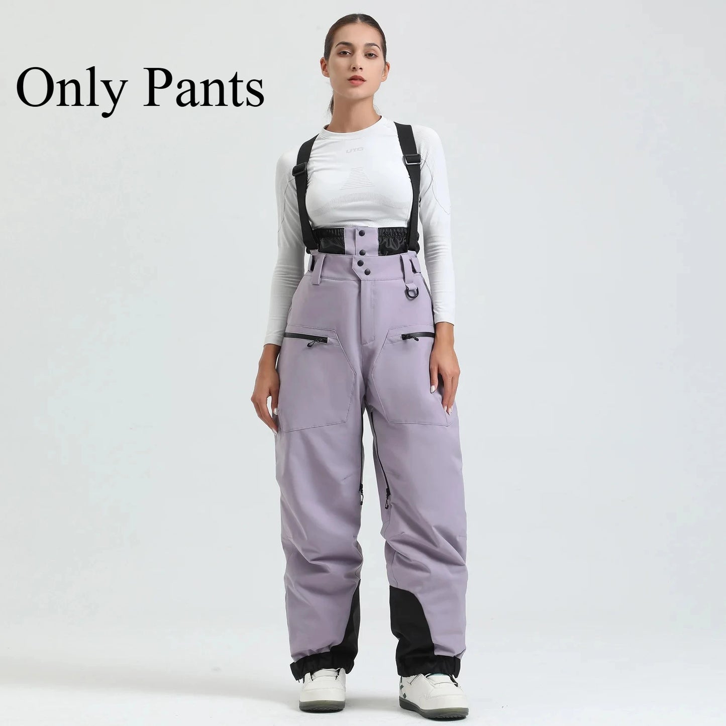 New Unisex Ski Pants Women Windproof Waterproof Snow Strides Warm Breathable Thickened Winter Outdoor Snowboarding Trousers