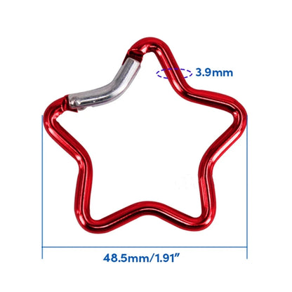 Aluminum Alloy Outdoor Star Shaped Spring Locking Carabiner Clip Keychains for Backpack Camping Hiking Traveling