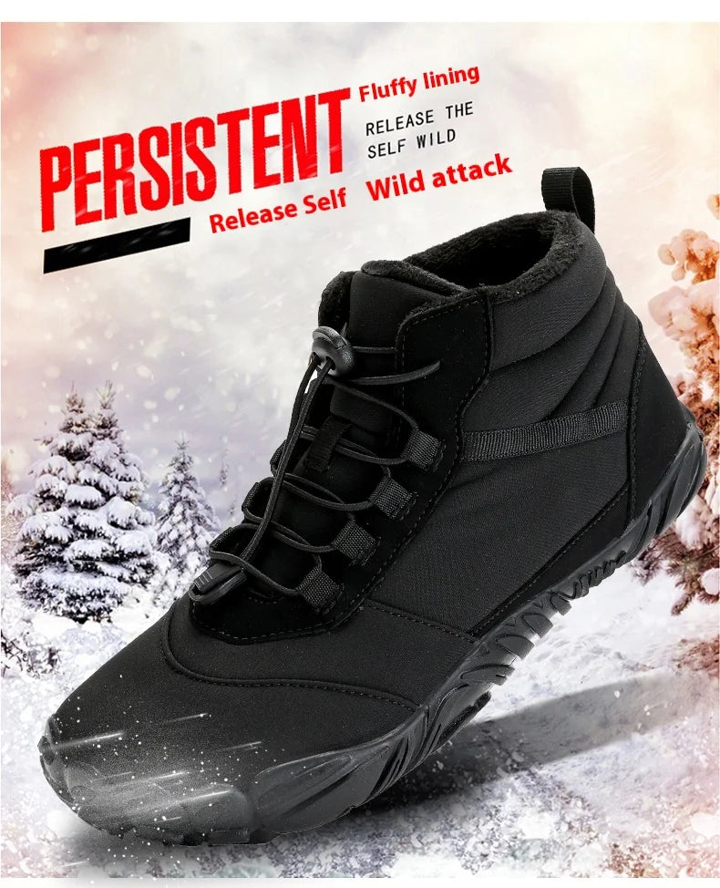 Hiking shoes Pro Non-Slip Waterproof Winter, Winter Barefoot Shoes,  Mens Womens Winter Barefoot