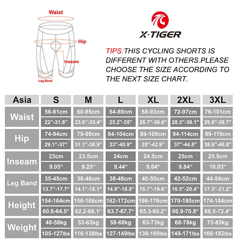 X-TIGER Cycling Shorts Women's Bicycle Shorts Competitive Sponge Padded 7h MTB Bike Shorts With Side Pockets Summer Bib Tights
