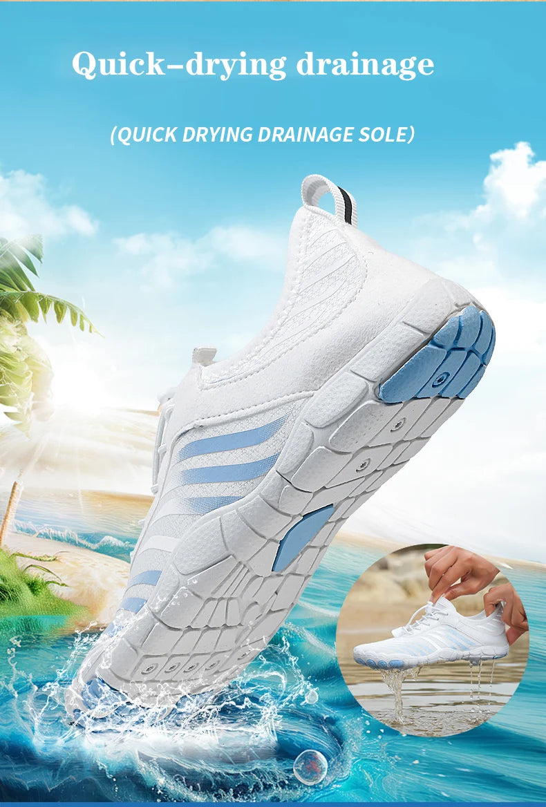 New Unisex Swimming Shoes Men Kayak Water Sports Shoes Quick-Drying Breathable Non-Slip Yoga Ladies Upstream Wading Beach Shoes