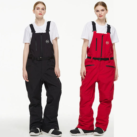 Men Women Ski Pants Winter Windproof Waterproof Reflective Warm Breathable Ski Overalls Pants Female Male Loose Snowboard Pants