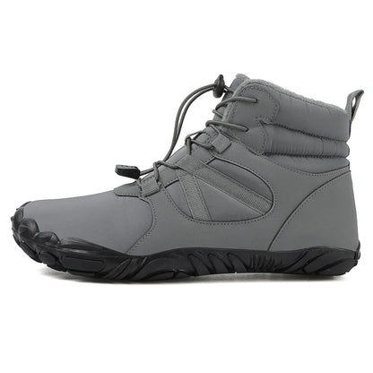 Men's Ski Shoes Snow Boots High Top Outdoor Hiking Cotton Shoes Waterproof Warm Non-slip Wear-resistant Work Boots Size 36-47