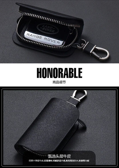 Leather Car Key Case Universal Keychain For BMW Mercedes Audi VW Bentley Ferrari FIAT Alfa Jeep Key Cover Protector Accessories