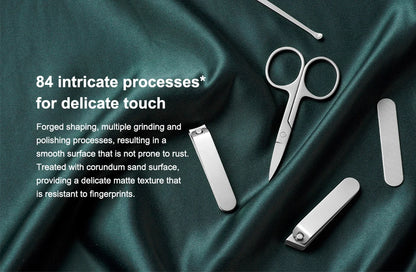 New Original Xiaomi Mijia Manicure Nail Clippers Pedicure Set Portable Travel Hygiene Kit Stainless Steel Nail Cutter Tool Set
