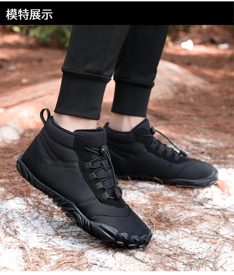 Hiking shoes Pro Non-Slip Waterproof Winter, Winter Barefoot Shoes,  Mens Womens Winter Barefoot
