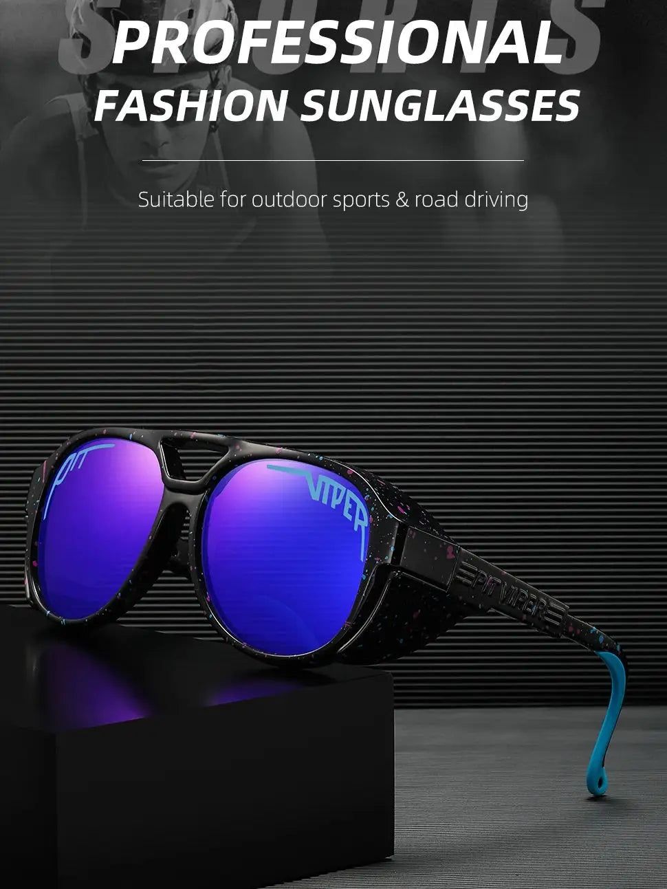 Pit Viper Steampunk Cycling Sunglasses Adult UV400 Men Women Designer Steam Punk Eyewear Vintage Sun Glasses Retro Goggles