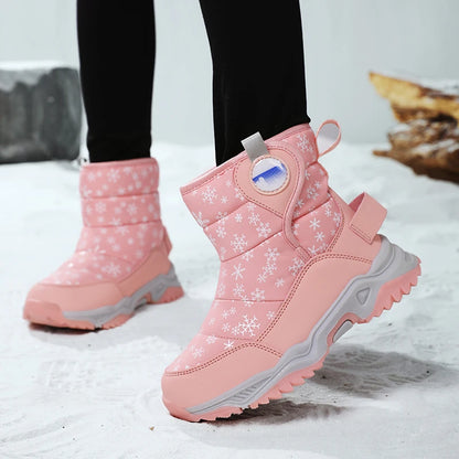Hot Sell Girls Boots Children Snow Boots For Boys Fashion Sneakers Winter Kids Warm Snow Boots Sport Fashion Leather Shoes