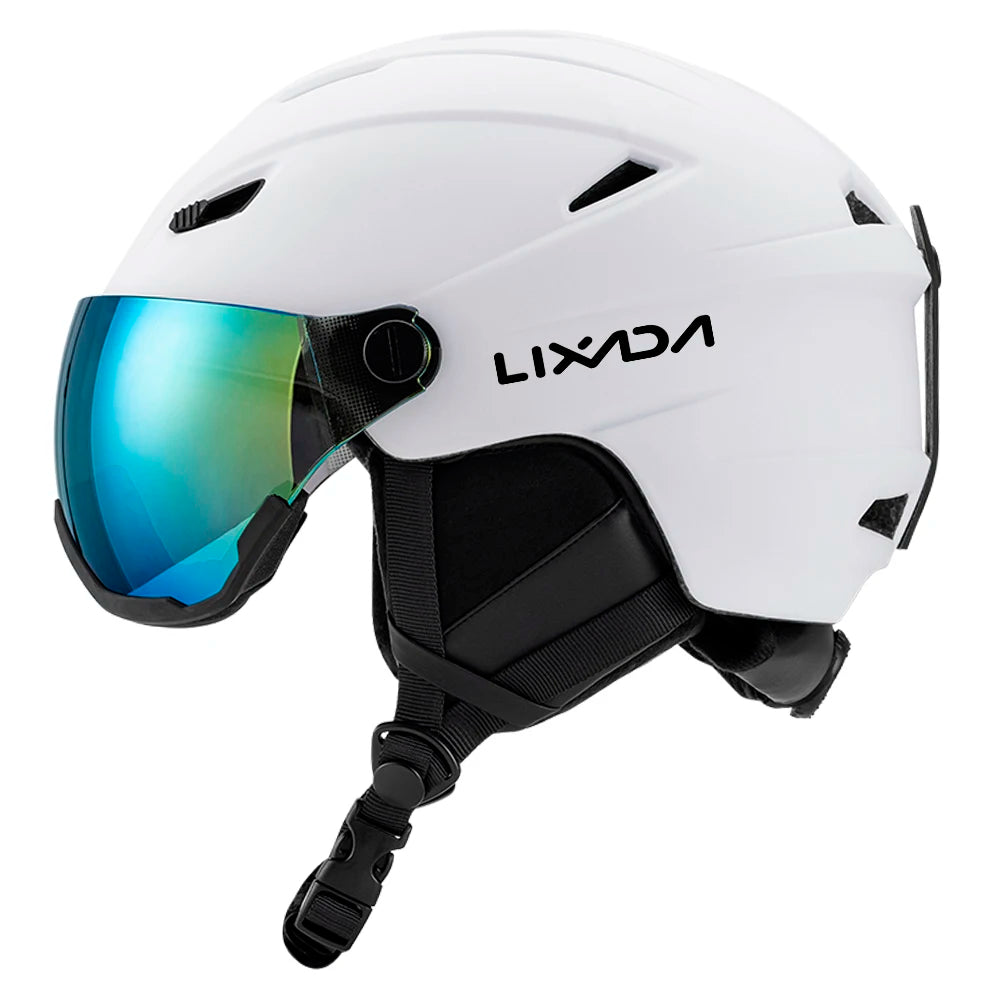 Integrated Ski Helmet Men and Women Snowboard Helmet with Removable Visor Goggles