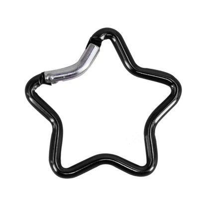 Aluminum Alloy Outdoor Star Shaped Spring Locking Carabiner Clip Keychains for Backpack Camping Hiking Traveling