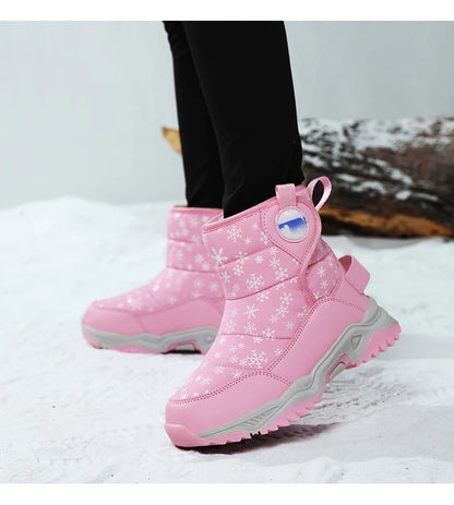 Hot Sell Girls Boots Children Snow Boots For Boys Fashion Sneakers Winter Kids Warm Snow Boots Sport Fashion Leather Shoes