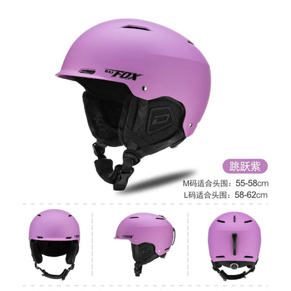 BATFOX New Unisex Ski Helmet Certificate Half-covered Anti-impact Skiing Helmet For Adult and Kids Snow Safety Snowboard Helmet